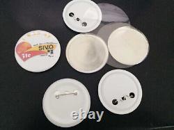 37mm 1000 Sets Abs Blank Badge Pièces Fournitures Pour Bouton Machine Bricolage USA