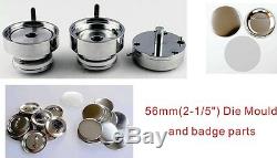 56mm 2-1 / 5 Bouton Interchangeable Maker Machine Badge Matériel Kit