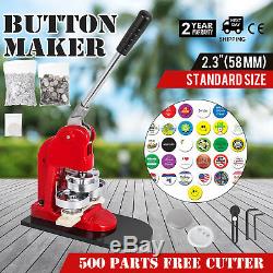 58mm (2.3) Bouton Badge Maker Appuyez Sur 500 Pcs 200-300pcs / H Machine À Fabriquer