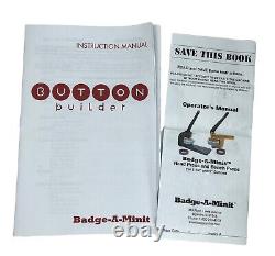 Badge-a-minit 1 1/4 Et 2 1/4 Banc Presse Combo Set, Bouton Maker Sets #1305