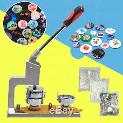 Bouton Badge Maker Pin Punch Machine De Presse 37mm 300 Pièces + Accessoires Cutter Cercle
