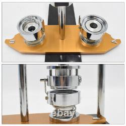 Bouton Badge Maker Punch Press Machine & 300pcs Round Pin Parts & Circle Cutter