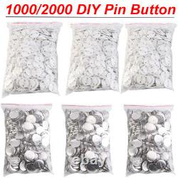 Diy Badge Button Maker Fournitures / Pièces Metal Pin Back 32/58mm Round 1000/2000 Qty