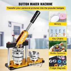 Fabricant de boutons VEVOR 75mm Rotate Button Maker 3 pouces Badge Maker Punch Press