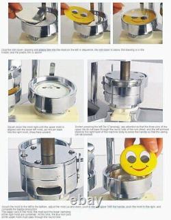 Machine à Fabriquer des Boutons en Métal DIY Kit de Fabrication de Broches Rondes avec 100pcs Bouton