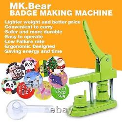 Machine à fabriquer des badges MK. Bear Button Badge Maker 25mm 1 pouce Cadeau DIY Broche sans installation