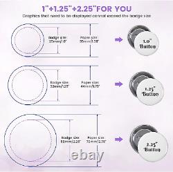 Machine à fabriquer des badges avec 300 pièces de différentes tailles 1''+1.25''+2.25''