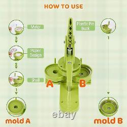 Machine à fabriquer des badges de différentes tailles Alldeer 2,25+3 pouces