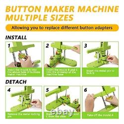 Machine à fabriquer des boutons 75mm 3 pouces Kit de presse à badges verts pour la fabrication de boutons