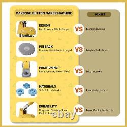 Machine à fabriquer des boutons de différentes tailles 1 + 1.25 + 2.25 pouces Installation de fabricant d'insignes à épingle