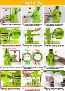 Machine à fabriquer des boutons de différentes tailles 1,25 pouces et 2,25 pouces, kit de machine à fabriquer des épingles de bouton