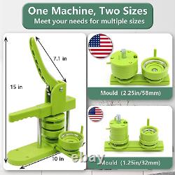 Machine à fabriquer des boutons de différentes tailles - Machine à fabriquer des épingles de 1,25 pouces et 2,25 pouces