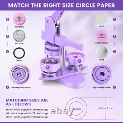 Machine à fabriquer des boutons en plusieurs tailles 1+1.25+2.25 pouces Presse à broches DIY 300 boutons