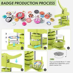 Machine de fabrication de boutons Machine à épingles Badge 1+1.25+2.25 Kit de presse avec 330 pièces gratuites États-Unis