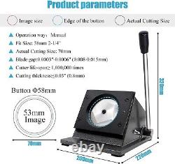 Poinçonneuse de matrices pour badges de 2-1/4 58mm pour machine à fabriquer des boutons