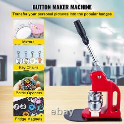 Vevor 1.73 Bouton Maker Badge Punch Press Machine 1000 Pièces Circle Cutter Us