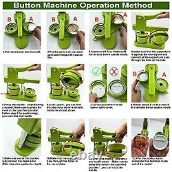 Zkgrand Version De Mise À Niveau Bouton Badge Maker Machine(vert) 58mm(21⁄4 Pouce), Broche De Bricolage