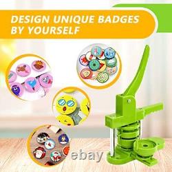 hine à fabriquer des boutons 75mm, badge vert de 3 pouces Kit de fabrication de boutons Press Button