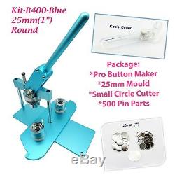 (kit) 25 MM (1) Badge Bouton Machine Maker Press-b400 + Moule + 500 Parties + Cercle Cutter